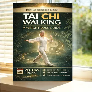 Tai Chi Walking Weight Loss Method for Seniors, Chair-Assisted Walks, Joint Safety, Gentle Daily Walks, Enhance Balance and Vitality