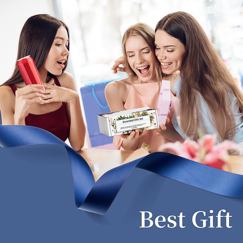 Essential Oils Set - 10ML Aromatherapy Kit for Diffuser Humidifier Massage Soap Candle Making 5mL Healthcare Wellness Gifts for Birthday Thanksgiving Christmas