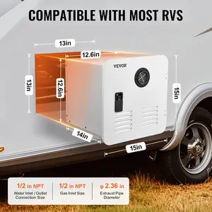 TIKTOK's #1 SHOP, presents the - R V Tank less Instant Shower with 15 x 15 inches White Door and Remote Controller, 55000 B T U  Optimized Comfort For showers and dishes, Ideal for R V 's