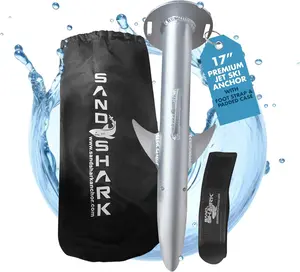 SandShark Premium Step-In Anchor, Padded Case + Foot Strap-17 Inch-Kayak Anchor, Sand Anchor, Jet Ski Anchor, PWC Anchor, Jetski Anchor, Paddle Board Anchor, Kayak Anchor System, Sand Anchor for Boat.