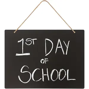 8.7x12 Inch Erasable Message Board Sign with Hanging String, Store Signs Chalkboard, Menu Chalkboard, Message Board, Bar and Special Event Decorations, Double-Sided Painting