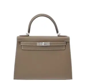 Pre-owned HERMÈS epsom Top Handle Bags Kelly 25 Etoupe Handbag 4000013711678