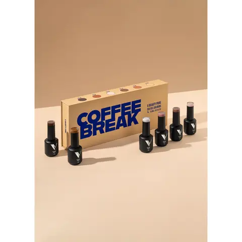 V Beauty Pure Gel Nail Polish - Coffee Break Collection, Durable Shellac Nail Polish for Manicure, Beauty & Personal Care Cosmetic