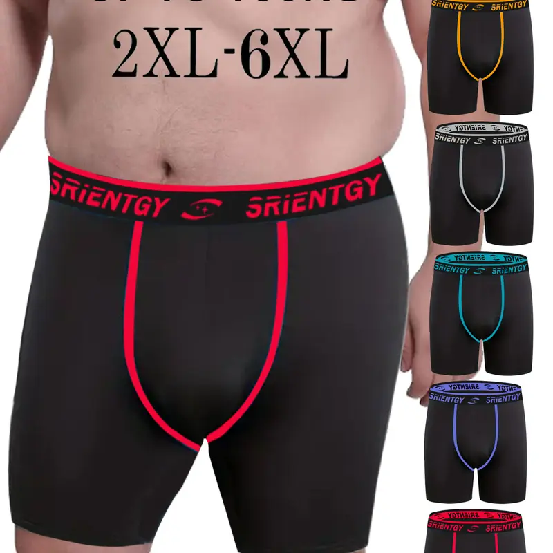 Men's Plus Size Briefs, Breathable & Comfortable Elastic Design, Durable Casual Sports Workout Gym Athletic Sport Underwear for Running, Gym, Boxing, Stretchy Underwear, Sporty Underwear