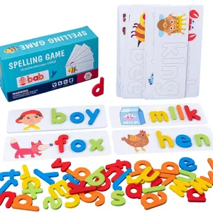 Alphabet Cards Matching Letter Game & CVC Word Builders, Montessori Educational Toys for 3‑6 Years Old Toddlers Boys Girls, Early Literacy Learning Toy    Summervibes