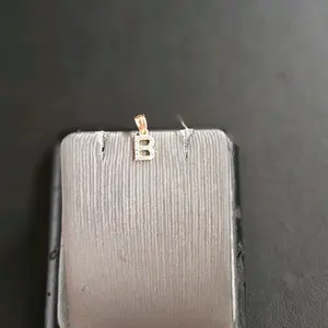 14k gold cz pendant