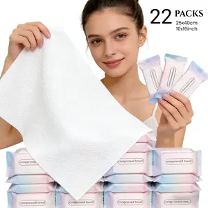 Compressed Towels Tablets,22Packs Extra Thick&Large Disposable Face Compressed Towel, Compressed Hand Wipe, Camping Towel, Portable Compressed Coin Tissue forfor Hotel Camping Swimming Personal Care Outdoor Activities Hiking Towels