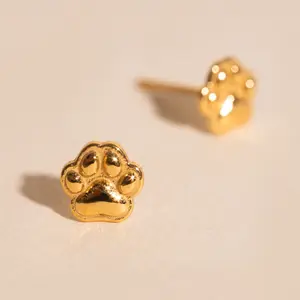 Paw Print Stud Earrings