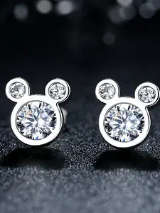 Mickey Mouse Rhinestone Zircon Earrings, Unique Personality Jewelry, Elegant Ear Accessories, Fashionable and Stylish Design