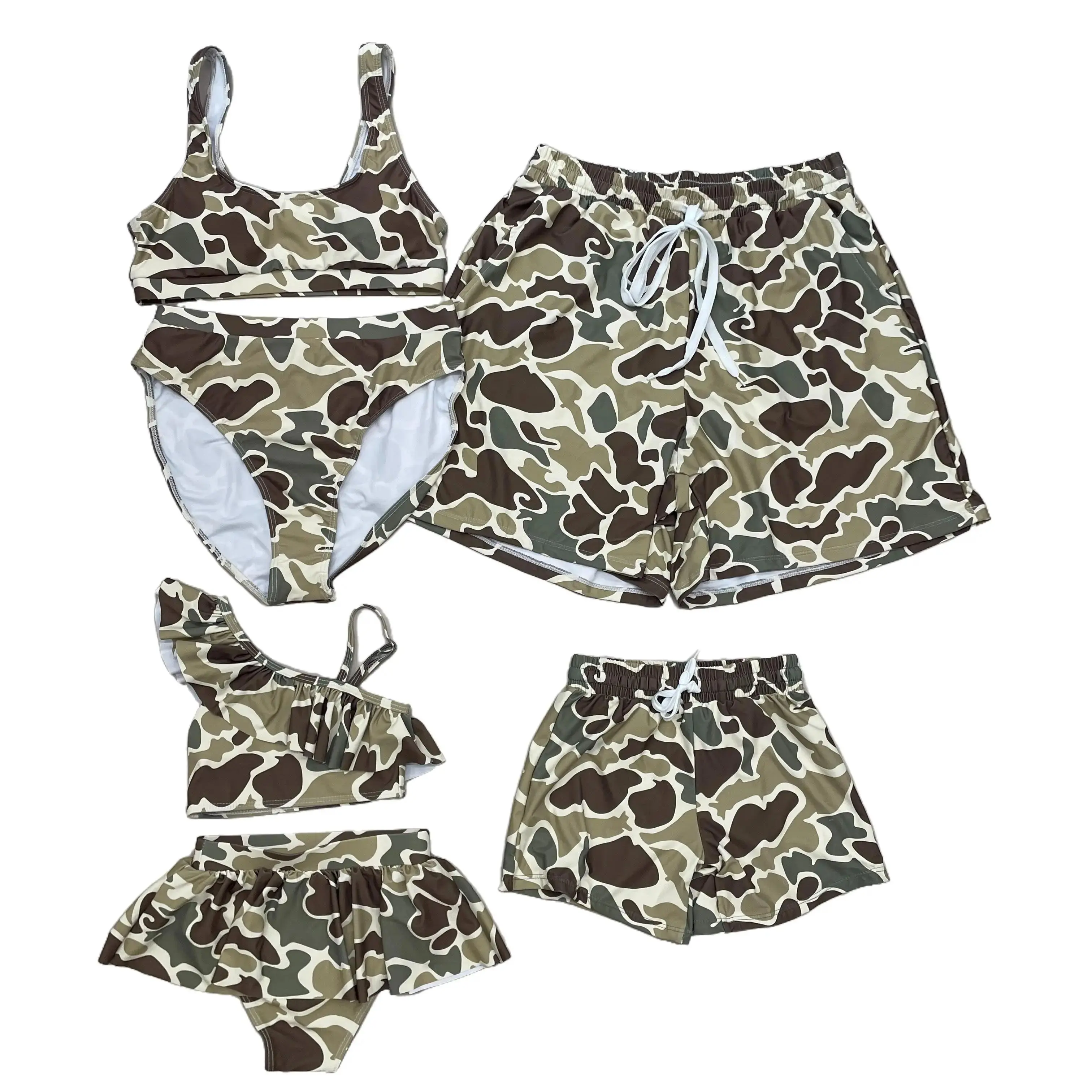 Camo Print Bikini Set for Women, 2-Piece Triangle Bathing Suit for Summer Beach Wear and Pool Party Outfits, Clothes, Printed Camo