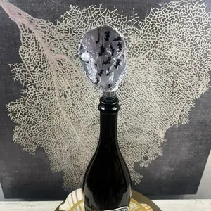 Handmade Seashell Bottle  Stopper with Pearl Accent