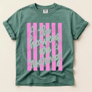 Comfort colors The Heavens Are Roaring shirt, Faith , Religious , Spring , Whimsy , Girly , Dainty , Stripes , Love Like Jesus