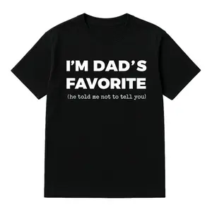"I'm Dad's Favorite" T-shirt Pure Cotton Unisex Summer Golf Gift for Sons & Daughters Playful Design
