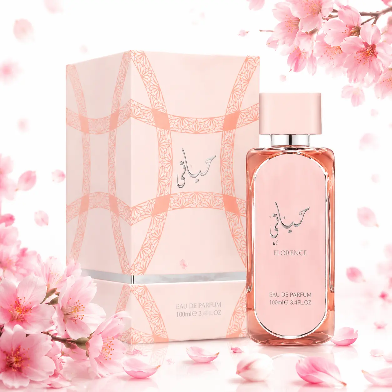 Florence Perfume for Women | Cherry Blossom Rose Floral Fragrance | Long Lasting EDP 100ml | Elegant Arabic Perfume Gift for Her