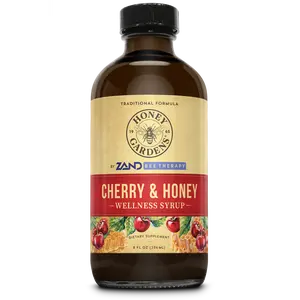 ZAND Cherry & Honey Soothing Wellness Syrup, Natural Honey-Infused Dietary Supplement for Relaxation Support
