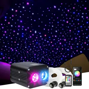 Blue Star Light 1000 Pcs Starlight Headliner  with Twinkle LED Fiber Optic Interior Car Lights with App Control & Music Sync Mode Fun Car Accessories ambiant lighting kit galaxy roof light.
