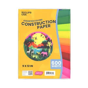 Construction Paper - 9 X 12 Inches, 8 Assorted Colors, 600 Sheets