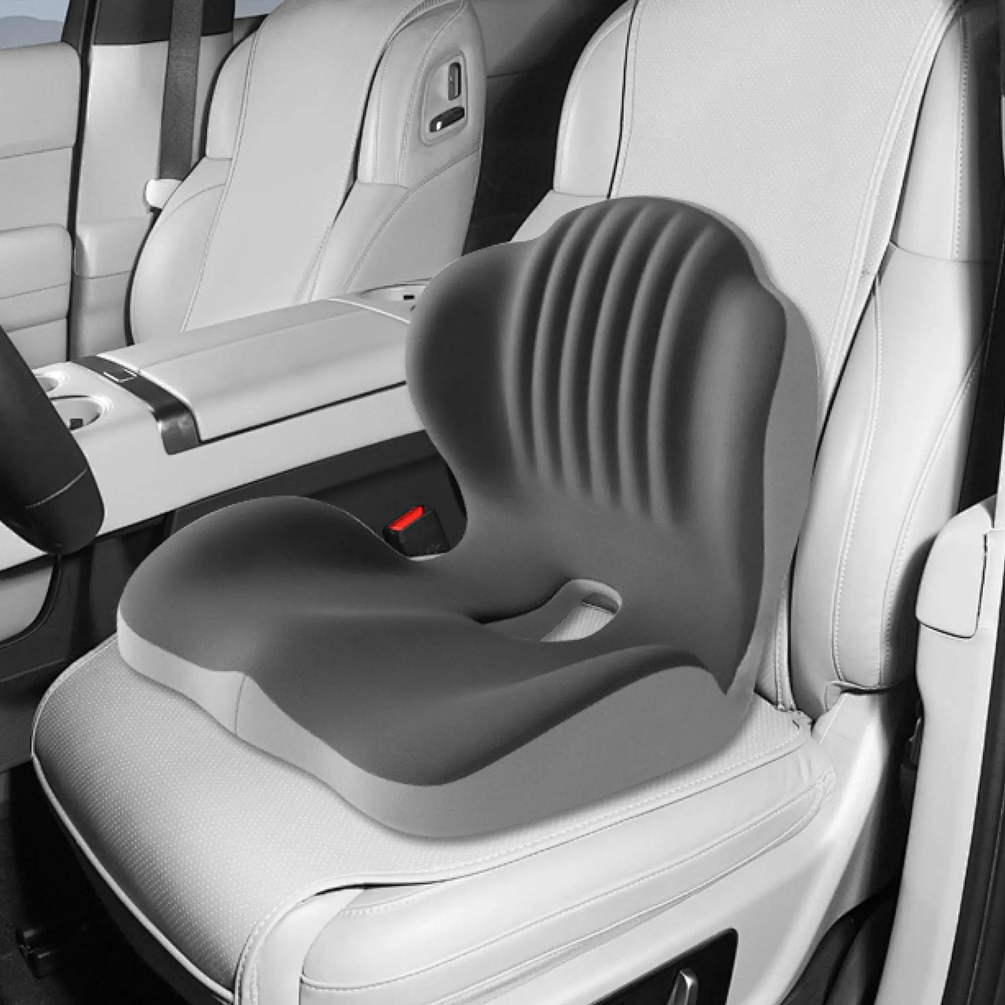 Ergonomic Memory Foam Seat Cushion with Lumbar & Back Support, Relieves Back Pain, Reduces Pressure, Ideal for Office Chairs, Stools, and Car Seats, Perfect Gift for Parents & Friends