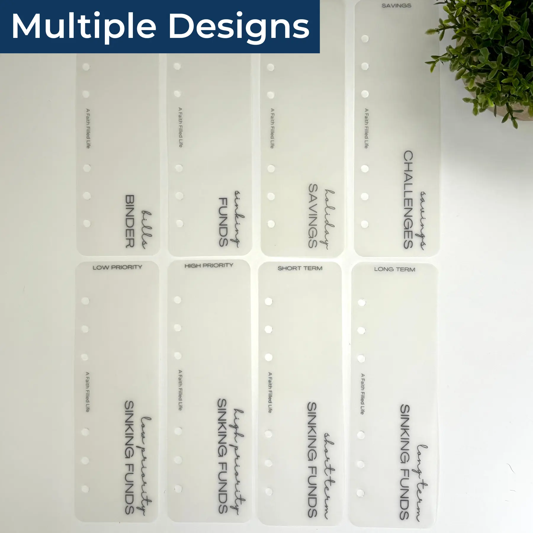 A6 Frosted Binder Bookmarks