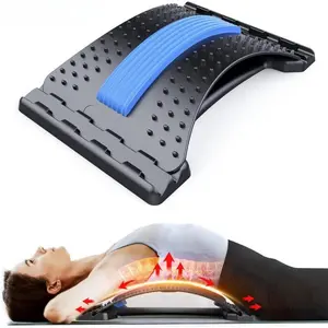 Adjustable Waist Stretcher for Back Pain Relief, Portable Yoga Lumbar Spine Massager, Home Office Travel Essential, Ideal Gift for Runners lumbar spine relaxer back cracker board