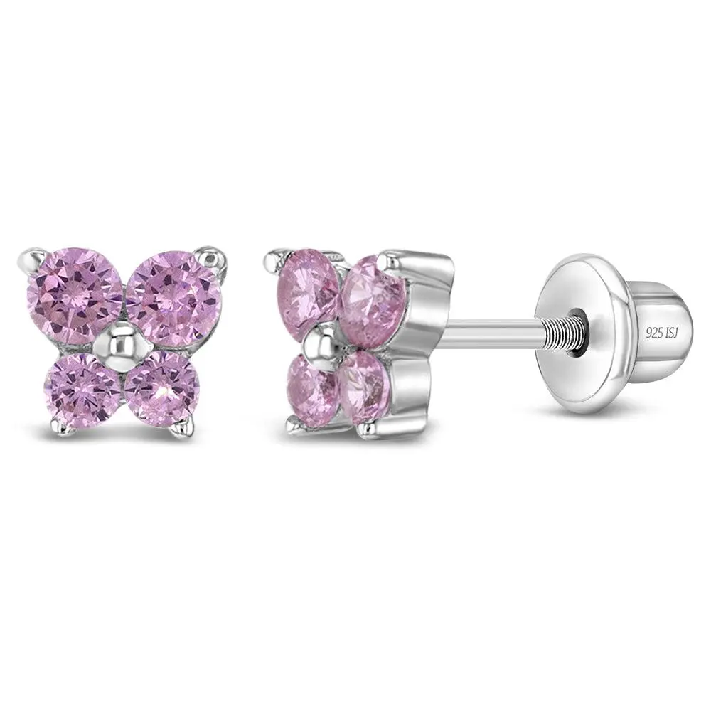 Teenie Tiny Butterfly Baby / Toddler / Kids Earrings Screw Back - Sterling Silver Teenie Tiny Butterfly Baby / Toddler / Kids Earrings Screw Back - Sterling Silver