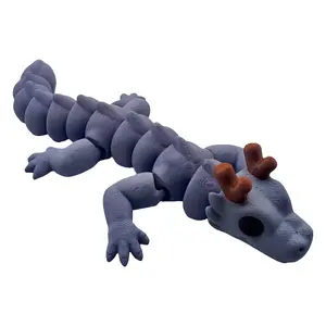 Flexible 3D Printed Articulated Mini Dragon – Limited Edition Purple (PLA)