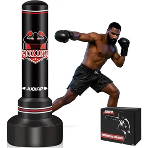 Upgraded Heavy Freestanding Punching Bag for Adults Teens, 70" Standing Punching Bag with Gloves, Pump and Jump Rope, Boxing Reflex Ball, Women Men Kickboxing Bags for Training MMA Fitness Home Gym