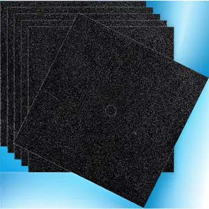 6 Sheets Self-Adhesive Glitter Graduation Cap Topper Blank DIY Grad Hat Decor Cover Black 2026 Graduation Party Decoration Supplies
