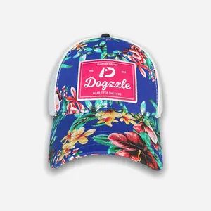 Blue Hawaiian Mesh Snapback Hat