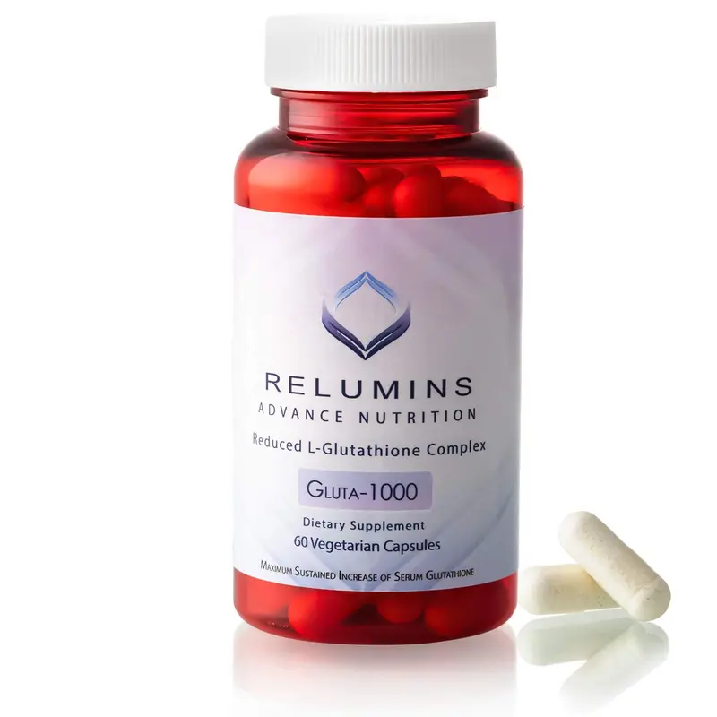 glutathion 1000 mg Relumins Gluta 1000 Reduced L-Glutathione Complex Supplement (1000mg) –  Skin Brightening & Antioxidant. Made in USA. FDA Approved main image 0
