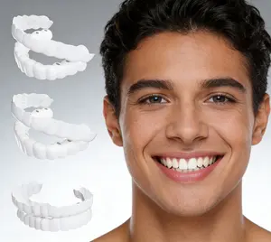 【3PC】Adjustable Snap-On Veneers Instant Cosmetic Smile Cover - for Flawless Look [Photo-Ready]