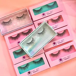 Ruby May Magnetic Lashes Bundle False Eyelashes Set with liner - Natural, Bold, or Dramatic Customizable Styles - Synthetic, Makeup