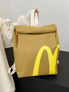 Creative Letter Design Backpack, Large Capacity Student Bag, Fashionable Letter Pattern, Casual Oxford Fabric, Unisex Multifunctional, Unbranded Backpacks