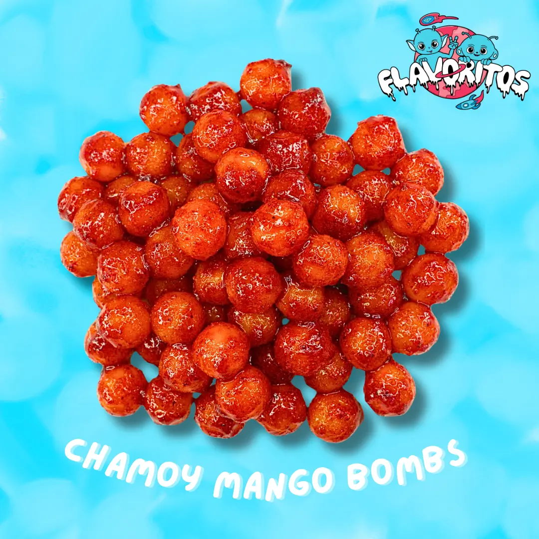 Chamoy Mango Bombs-Flavoritos Sweet and Chili Gummy Candy Snack Chewy Spicy Bonbon