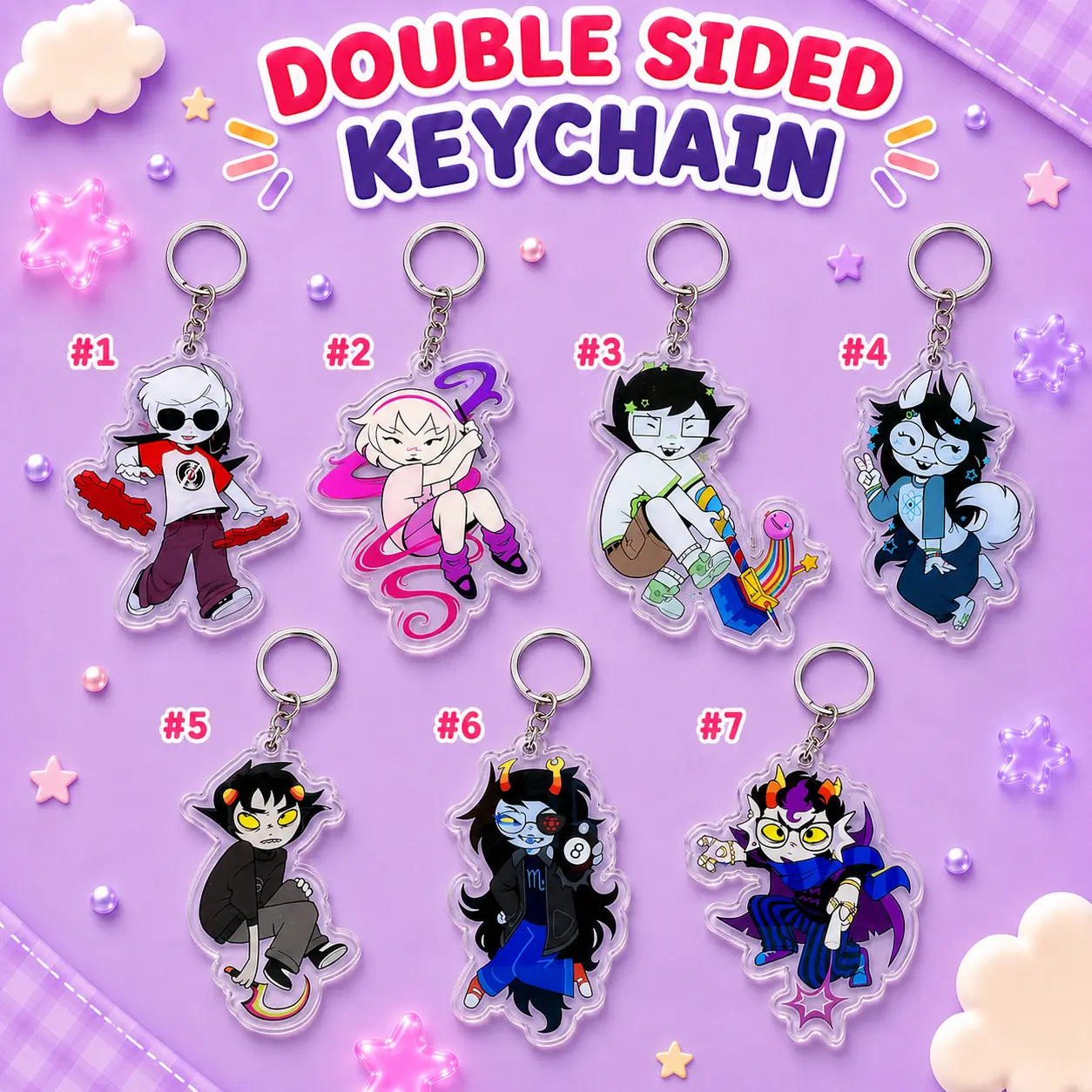Double-sided keychain DSMP 3inch Acrylic Charms