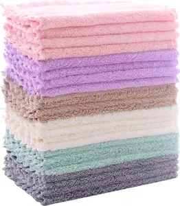 24 Pack Kitchen Dishcloths - Does Not Shed Fluff - Reusable Dish Towels, Dish Cloths, Super Absorbent Coral Fleece Cleaning Cloths, Nonstick Oil Washable Fast Drying, 7 X 9 Inch (Multicolor) Sunny zzzZZ