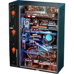 RoWood 3D Puzzles,Electric Marble Run Model Kit,130Pcs,Assembly Time 5H,Miniature Parallel World MR01S,Dynamic Models,Creative Gifts for Adutls