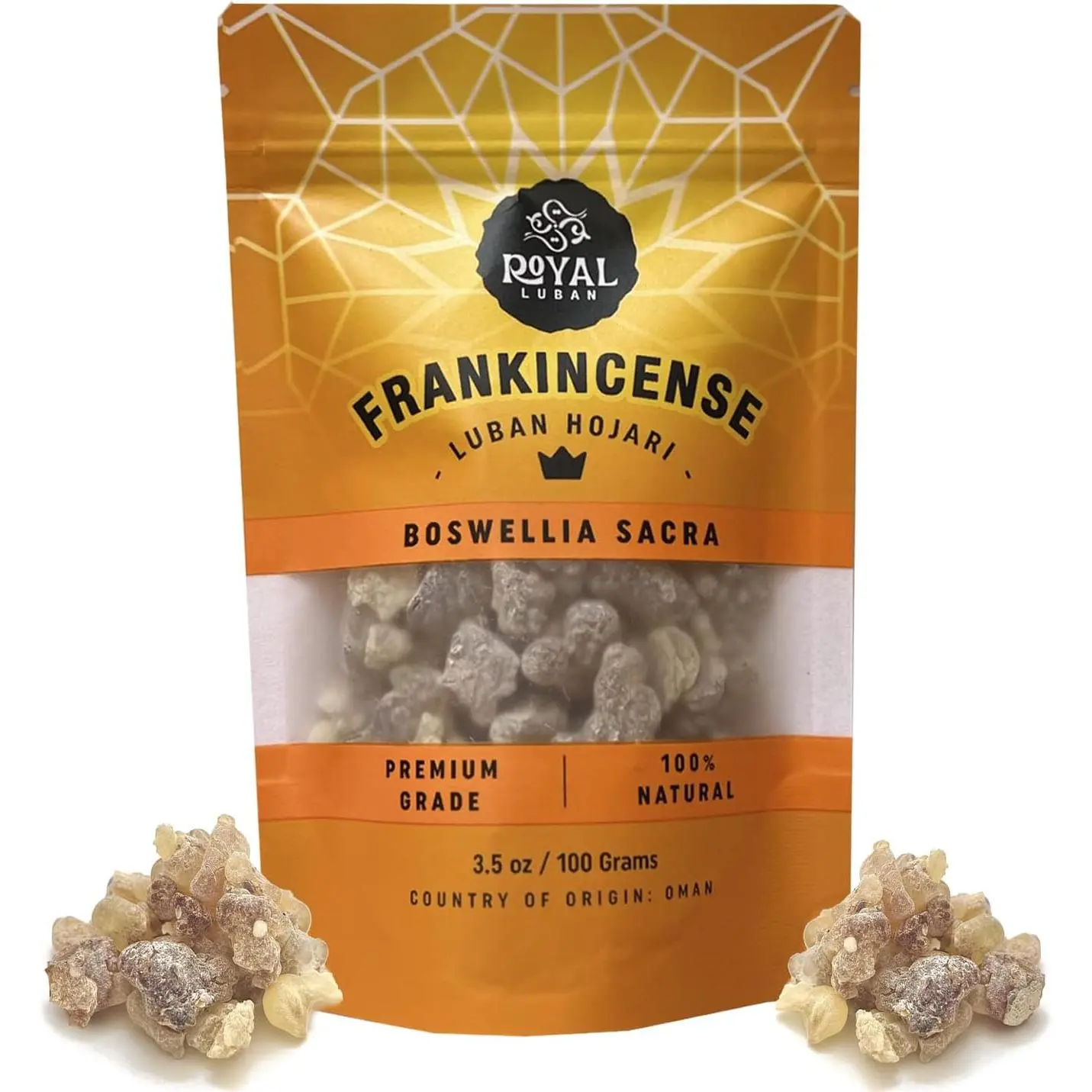 Frankincense Incense Resins 3.5oz Boswellia Serrata Olibanum Bulk Gum for Religious Ceremony Home Fragrance