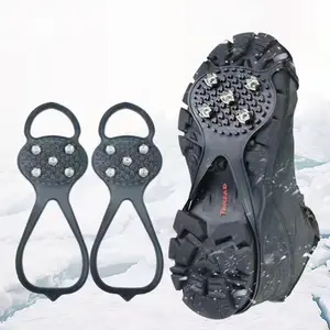5 Teeth Crampons Ice Claw Non Slip Spikes for Snow Climbing Adults Teens Winter Ice Perfect for Walking on Ice and Snow Hiking Outdoor Commuting
