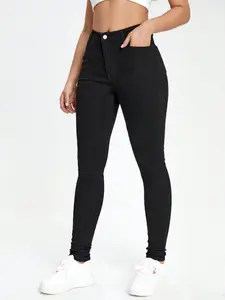 High Waist High Stretch Rich Denim Jeans, Women's Fashion Jeans, Comfortable and Stylish, Perfect for Daily Wear, All Seasons