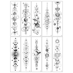 New Starlink Dreamy Planet Tattoo Stickers, Sexy Arm/Back/Leg Ring Simulation Temporary Tattoos for Women - 10 Styles Birthday Christmas Halloween Easter 4th of July Valentine’s Day Back to School St. Patrick’s Day gift