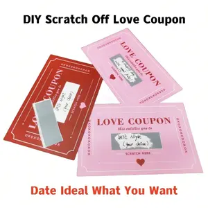 Creative Wedding Party Game Gifts, Valentine's Day Scratch Cards, Birthday Anniversary Scratch off Cards, Fun Card Games with Cute Stickers