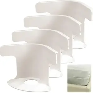【summervibes】4 PCS Bed Sheet Fasteners for Corners, Durable Sheet Lock Clips Hold Fitted Sheets Tightly, Heavy Duty & Fits All Mattresses