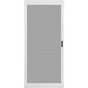 Heavy Duty Aluminum Sliding Patio Screen Door Kit - 2.5" Frame Insect Proof for Patio Backyard Kitchen and Bedroom (White, 36''x80'')