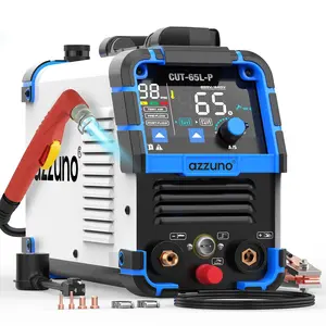 AZZUNO 65A Non-Touch Pilot Arc Plasma Cutter, CUT-65L-P Dual Voltage 110V/220V, Max Cut 1" (25mm) Clean Cut 3/4" (20mm) @85PSI, Portable Inverter Plasma Cutting Machine for Metal