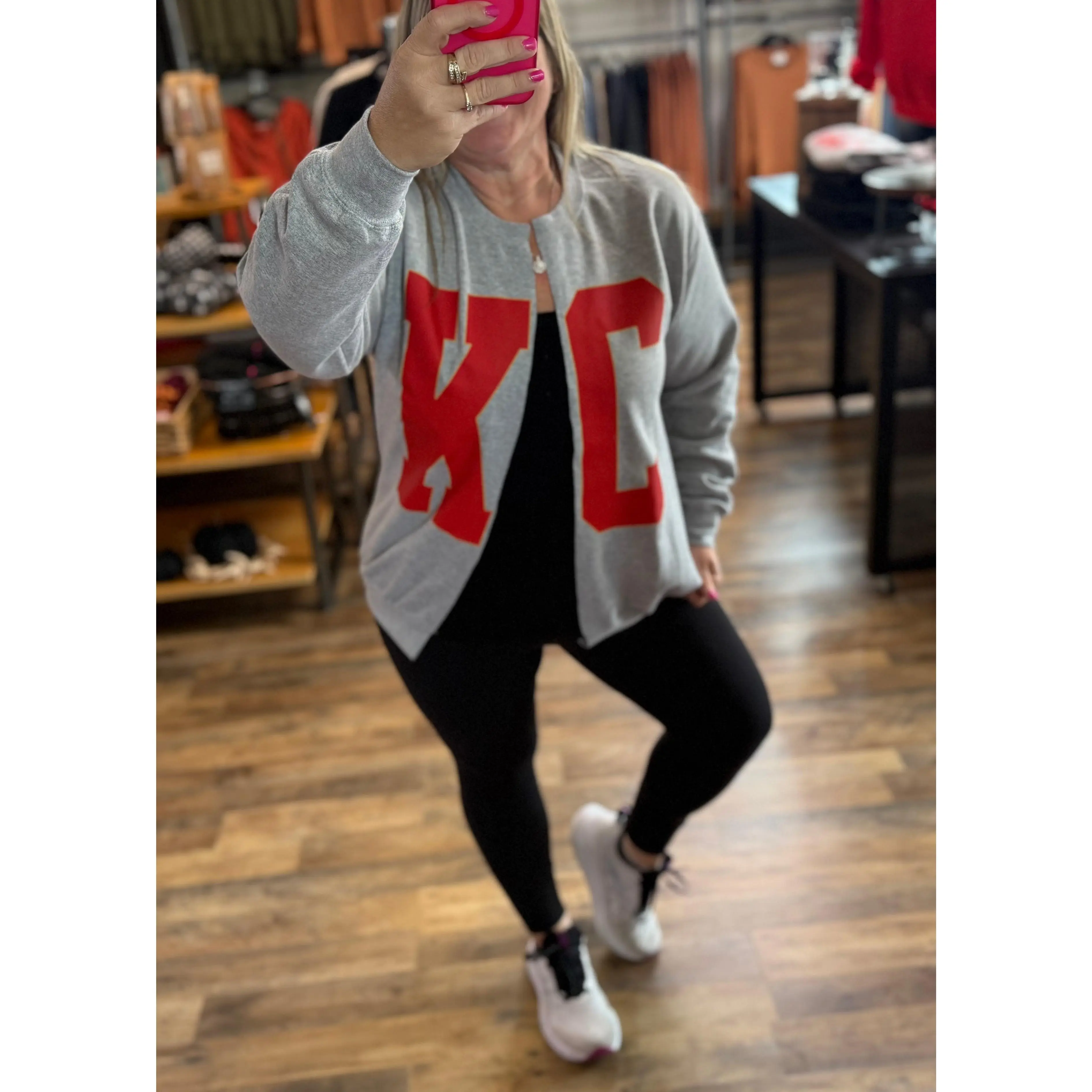 KC Split Sweatshirt Cardi  - Made to Order