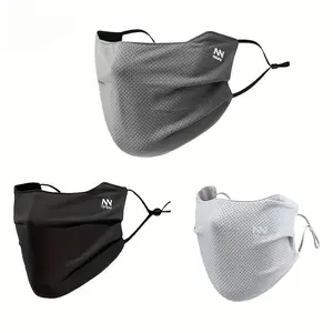 Breathable Sunscreen Mask, Protective Mask, Ice Silk Breathable Summer Mesh Thin Protection Outdoor Riding Sunshade Mask, Sports & Outdoor Accessories