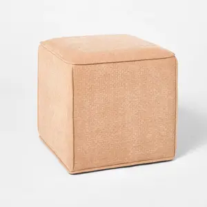 Lynwood Square Upholstered Cube Ottoman - Threshold with Studio McGee Lynwood Square Upholstered Cube Ottoman - Threshold with Studio McGee
