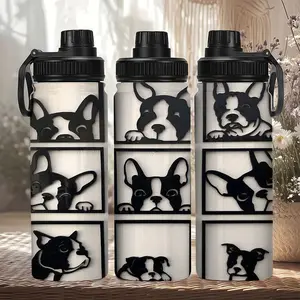 1pc showcasing Boston Terrier in cute and quirky poses, 20oz Portable stainless steel travel cup, Funny Dad Tumbler, keeps drinks hot/cold, catching accessory for dog lovers, camping, and can be given as a gift for Father's Day or Christmas