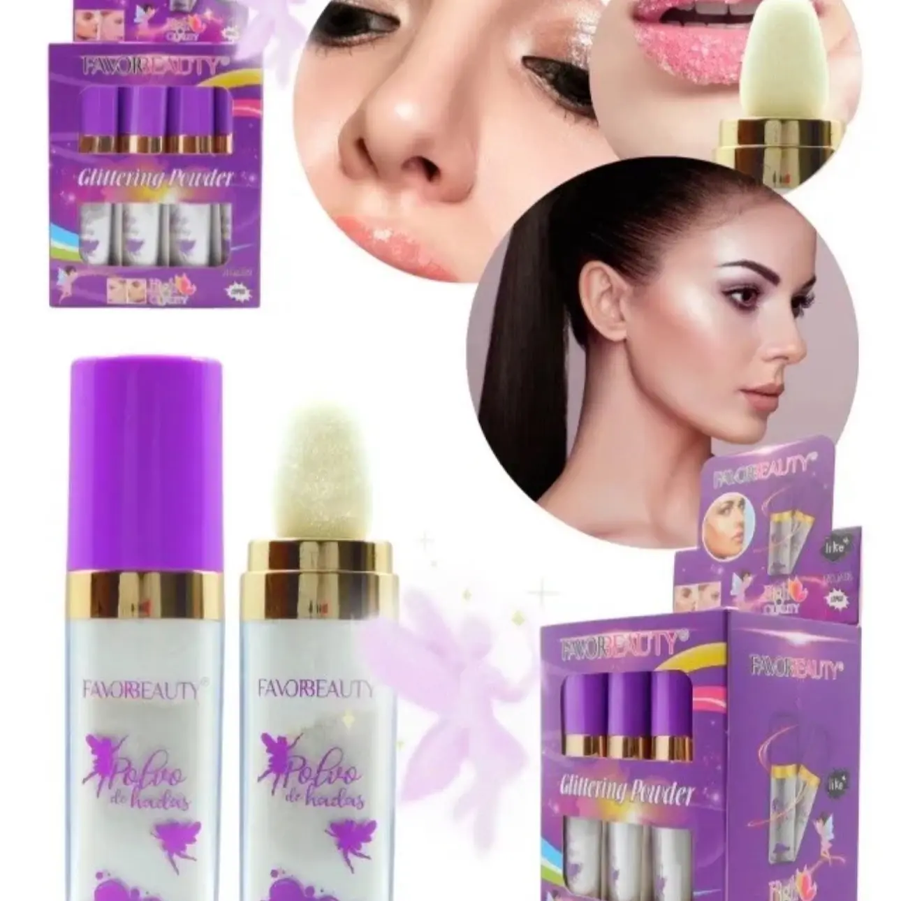 Body Glitter, Polvo De Hadas Shimmer Face and Body Highlighter Powder Makeup